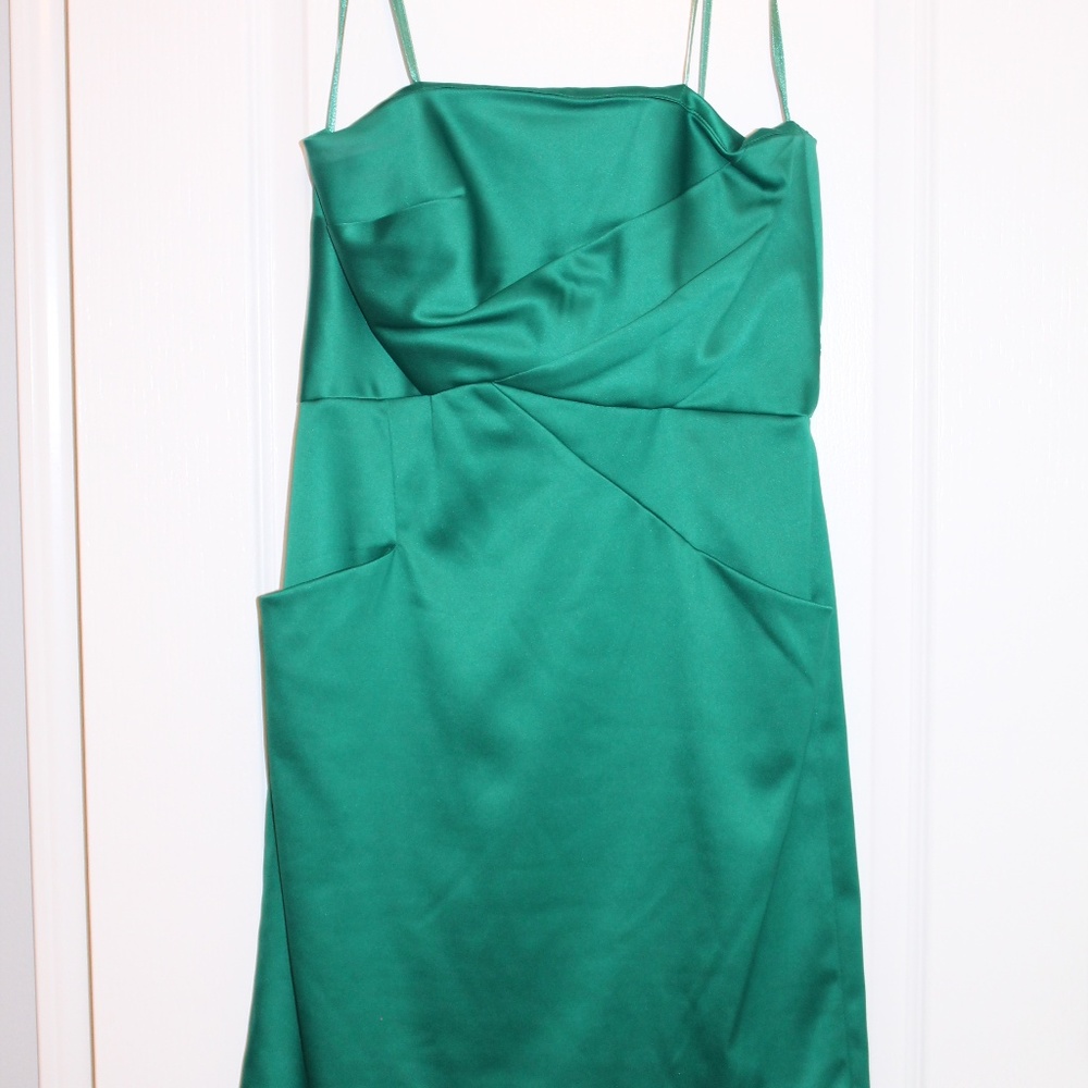 Max and Cleo emerald green cocktail dress w pocket